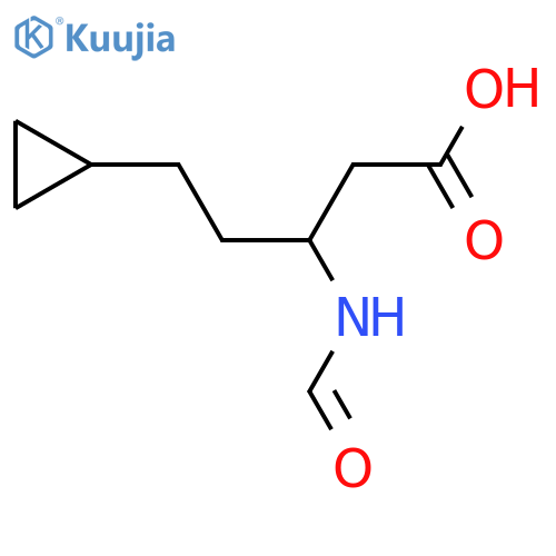 5-cyclopropyl-3-formamidopentanoic acid structure