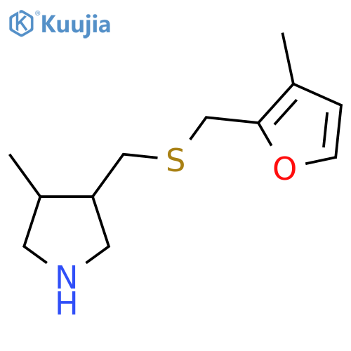3-methyl-4-({(3-methylfuran-2-yl)methylsulfanyl}methyl)pyrrolidine structure
