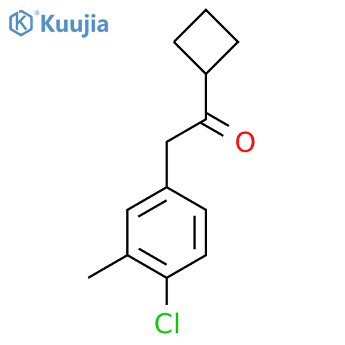 2-(4-chloro-3-methylphenyl)-1-cyclobutylethan-1-one structure