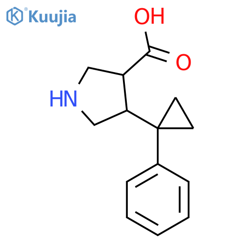 4-(1-phenylcyclopropyl)pyrrolidine-3-carboxylic acid structure