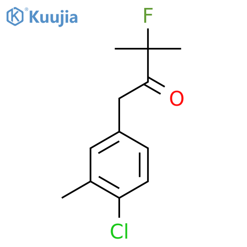 1-(4-chloro-3-methylphenyl)-3-fluoro-3-methylbutan-2-one structure