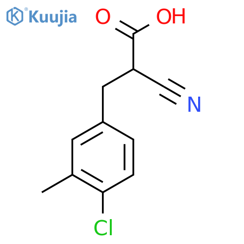 3-(4-chloro-3-methylphenyl)-2-cyanopropanoic acid structure