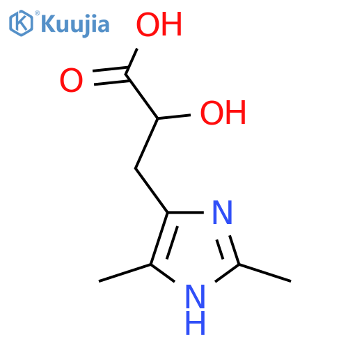 3-(2,4-dimethyl-1H-imidazol-5-yl)-2-hydroxypropanoic acid structure