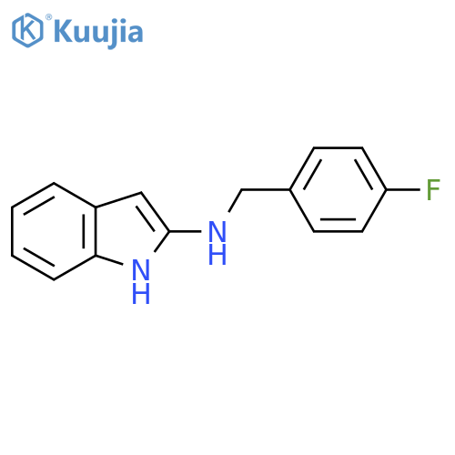 N-(4-fluorophenyl)methyl-1H-indol-2-amine structure