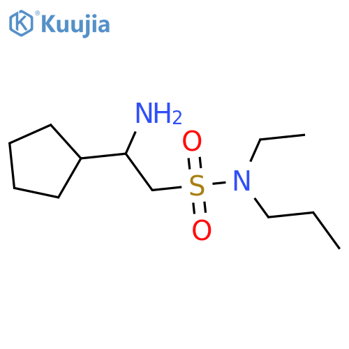 2-amino-2-cyclopentyl-N-ethyl-N-propylethane-1-sulfonamide structure