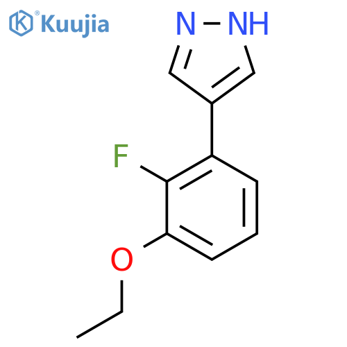 4-(3-ethoxy-2-fluorophenyl)-1H-pyrazole structure