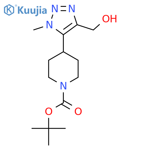 tert-butyl 4-4-(hydroxymethyl)-1-methyl-1H-1,2,3-triazol-5-ylpiperidine-1-carboxylate structure