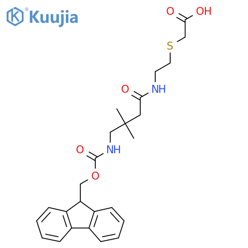 2-({2-4-({(9H-fluoren-9-yl)methoxycarbonyl}amino)-3,3-dimethylbutanamidoethyl}sulfanyl)acetic acid structure