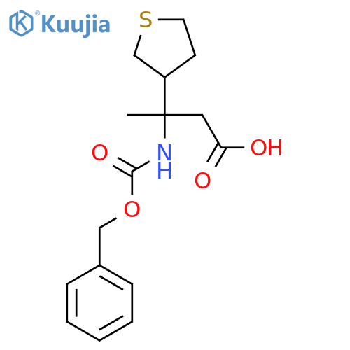 3-{(benzyloxy)carbonylamino}-3-(thiolan-3-yl)butanoic acid structure