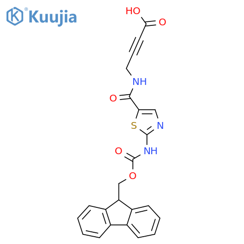 4-{2-({(9H-fluoren-9-yl)methoxycarbonyl}amino)-1,3-thiazol-5-ylformamido}but-2-ynoic acid structure