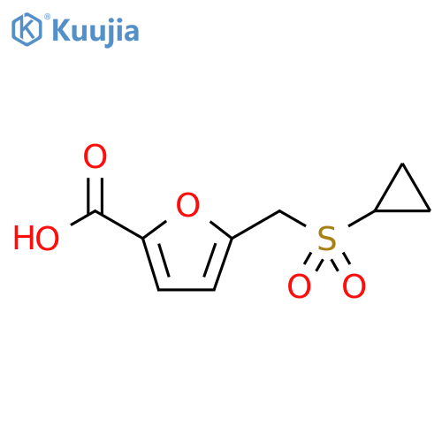 5-(cyclopropanesulfonyl)methylfuran-2-carboxylic acid structure