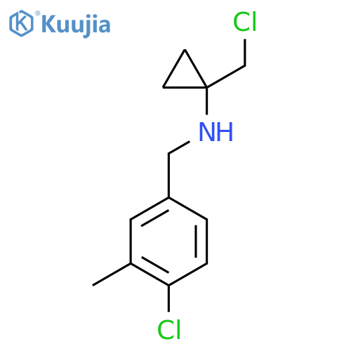 N-(4-chloro-3-methylphenyl)methyl-1-(chloromethyl)cyclopropan-1-amine structure