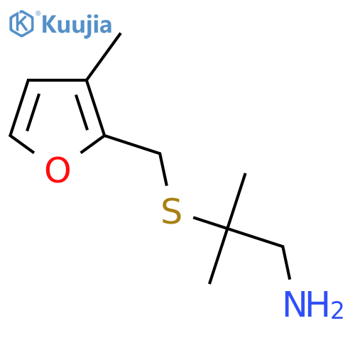 2-methyl-2-{(3-methylfuran-2-yl)methylsulfanyl}propan-1-amine structure