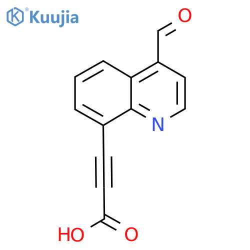 3-(4-formylquinolin-8-yl)prop-2-ynoic acid structure