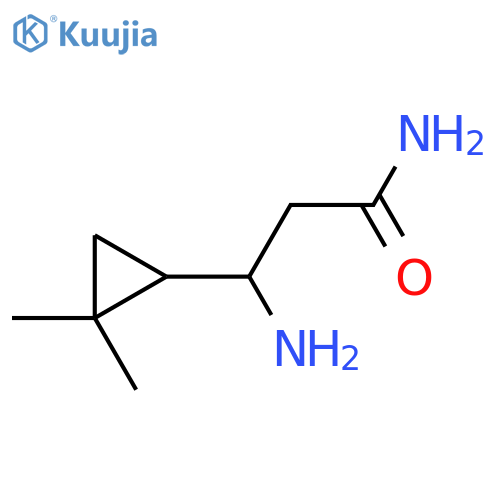 3-amino-3-(2,2-dimethylcyclopropyl)propanamide structure
