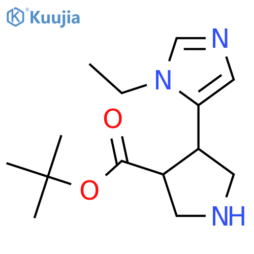 tert-butyl 4-(1-ethyl-1H-imidazol-5-yl)pyrrolidine-3-carboxylate structure