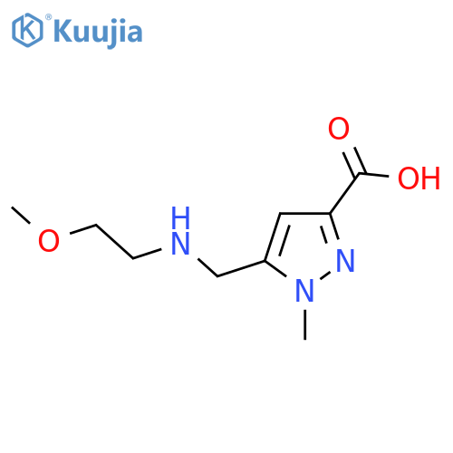 5-{(2-methoxyethyl)aminomethyl}-1-methyl-1H-pyrazole-3-carboxylic acid structure