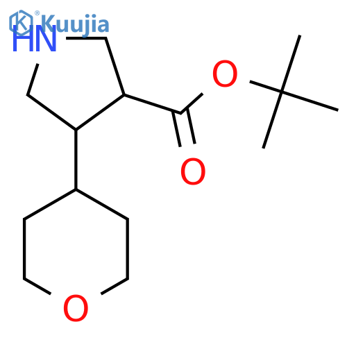 tert-butyl 4-(oxan-4-yl)pyrrolidine-3-carboxylate structure