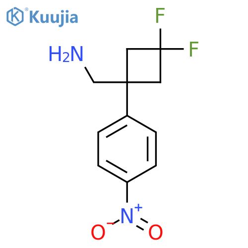 3,3-difluoro-1-(4-nitrophenyl)cyclobutylmethanamine structure