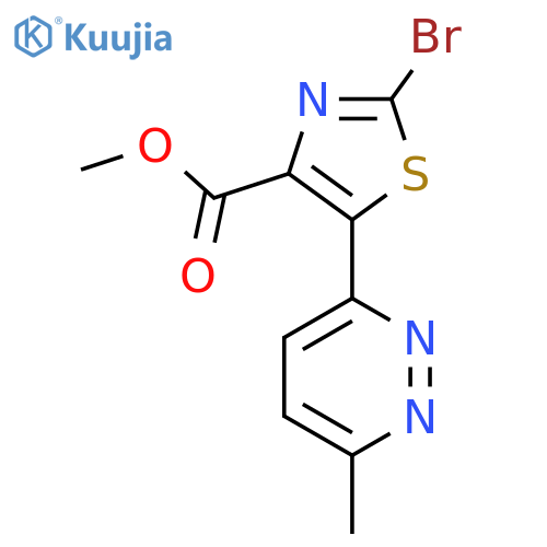 methyl 2-bromo-5-(6-methylpyridazin-3-yl)-1,3-thiazole-4-carboxylate structure