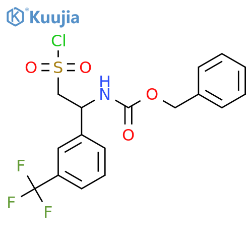 benzyl N-2-(chlorosulfonyl)-1-3-(trifluoromethyl)phenylethylcarbamate structure