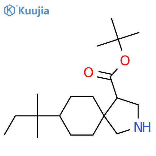 tert-butyl 8-(2-methylbutan-2-yl)-2-azaspiro4.5decane-4-carboxylate structure