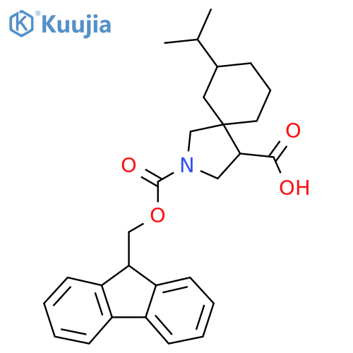 2-{(9H-fluoren-9-yl)methoxycarbonyl}-7-(propan-2-yl)-2-azaspiro4.5decane-4-carboxylic acid structure