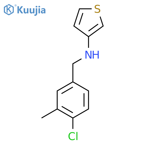 N-(4-chloro-3-methylphenyl)methylthiophen-3-amine structure