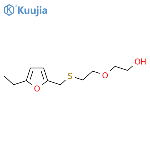 2-(2-{(5-ethylfuran-2-yl)methylsulfanyl}ethoxy)ethan-1-ol structure