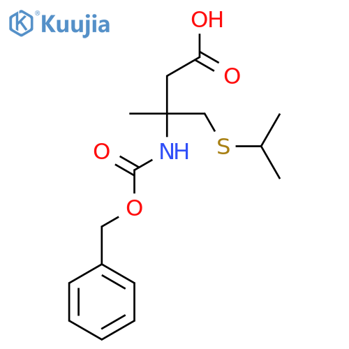 3-{(benzyloxy)carbonylamino}-3-methyl-4-(propan-2-ylsulfanyl)butanoic acid structure
