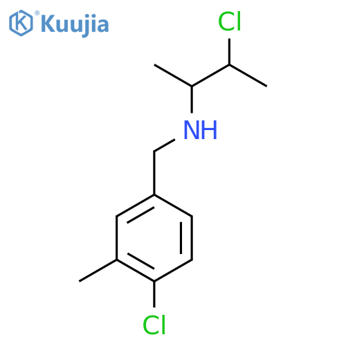 (4-chloro-3-methylphenyl)methyl(3-chlorobutan-2-yl)amine structure