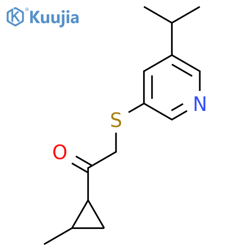 1-(2-methylcyclopropyl)-2-{5-(propan-2-yl)pyridin-3-ylsulfanyl}ethan-1-one structure