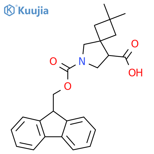 6-{(9H-fluoren-9-yl)methoxycarbonyl}-2,2-dimethyl-6-azaspiro3.4octane-8-carboxylic acid structure