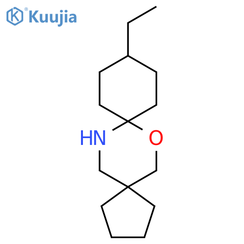 11-ethyl-7-oxa-14-azadispiro4.2.5^{8}.2^{5}pentadecane structure