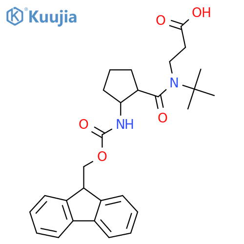 3-{N-tert-butyl-1-2-({(9H-fluoren-9-yl)methoxycarbonyl}amino)cyclopentylformamido}propanoic acid structure