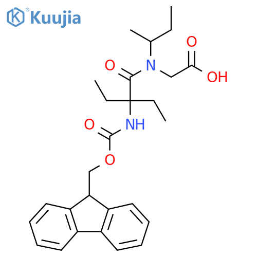 2-N-(butan-2-yl)-2-ethyl-2-({(9H-fluoren-9-yl)methoxycarbonyl}amino)butanamidoacetic acid structure