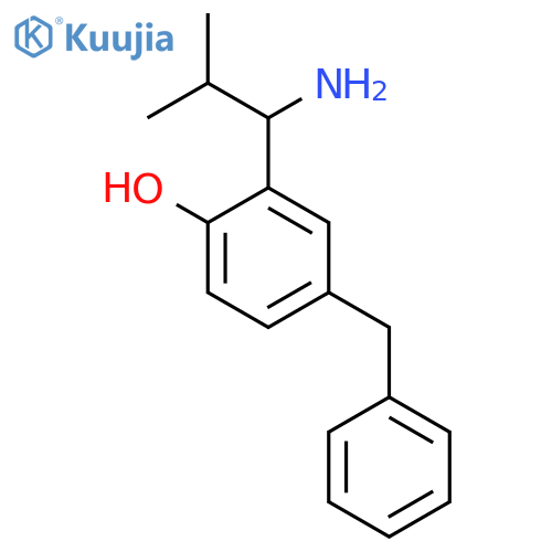 2-(1-amino-2-methylpropyl)-4-benzylphenol structure