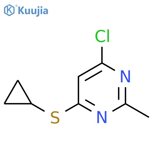 4-chloro-6-(cyclopropylsulfanyl)-2-methylpyrimidine structure