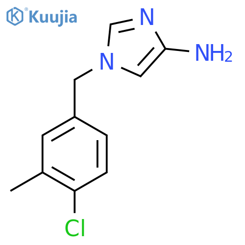 1-(4-chloro-3-methylphenyl)methyl-1H-imidazol-4-amine structure