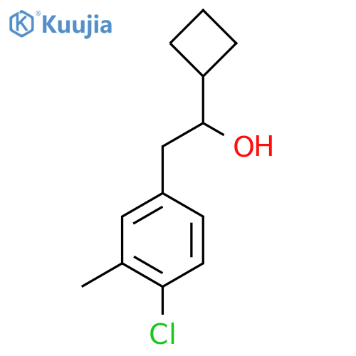 2-(4-chloro-3-methylphenyl)-1-cyclobutylethan-1-ol structure