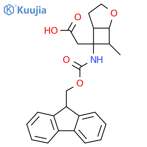 2-6-({(9H-fluoren-9-yl)methoxycarbonyl}amino)-7-methyl-2-oxabicyclo3.2.0heptan-6-ylacetic acid structure
