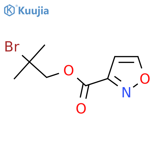 2-bromo-2-methylpropyl 1,2-oxazole-3-carboxylate structure