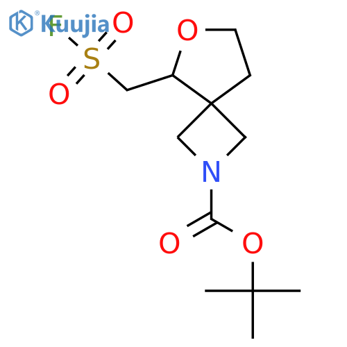 tert-butyl 5-(fluorosulfonyl)methyl-6-oxa-2-azaspiro3.4octane-2-carboxylate structure