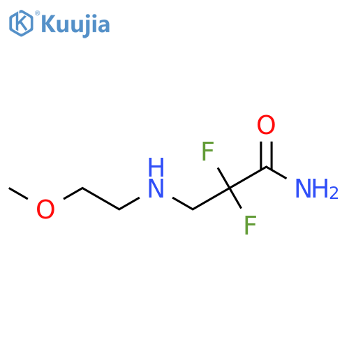 2,2-difluoro-3-(2-methoxyethyl)aminopropanamide structure