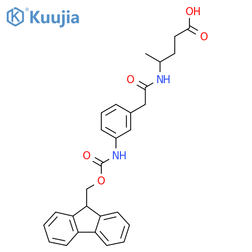 4-{2-3-({(9H-fluoren-9-yl)methoxycarbonyl}amino)phenylacetamido}pentanoic acid structure