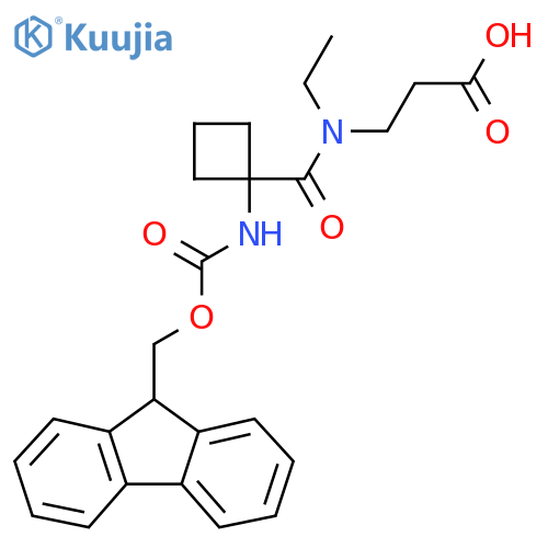3-{N-ethyl-1-1-({(9H-fluoren-9-yl)methoxycarbonyl}amino)cyclobutylformamido}propanoic acid structure