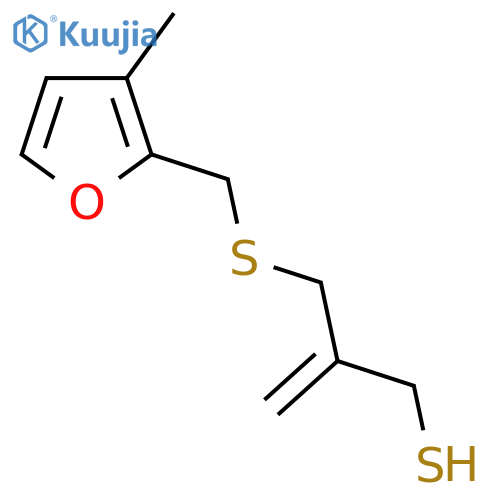 2-({(3-methylfuran-2-yl)methylsulfanyl}methyl)prop-2-ene-1-thiol structure