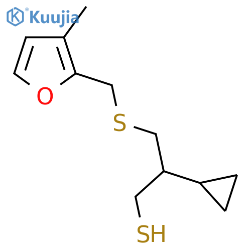 2-cyclopropyl-3-{(3-methylfuran-2-yl)methylsulfanyl}propane-1-thiol structure