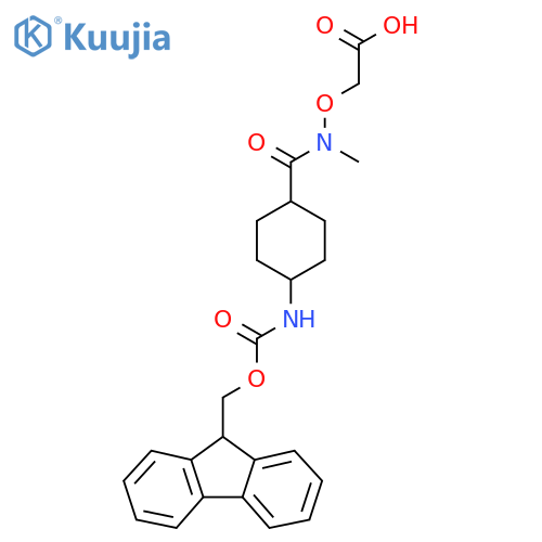 2-({1-4-({(9H-fluoren-9-yl)methoxycarbonyl}amino)cyclohexyl-N-methylformamido}oxy)acetic acid structure
