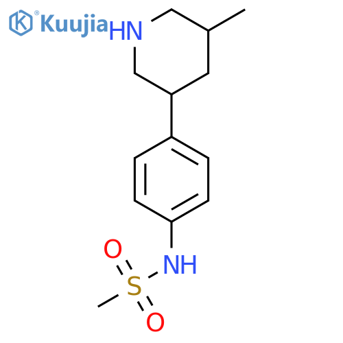 N-4-(5-methylpiperidin-3-yl)phenylmethanesulfonamide structure